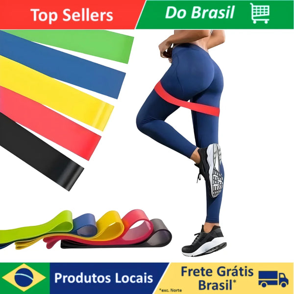 Kit Faixas Elásticas de Resistência para Treino